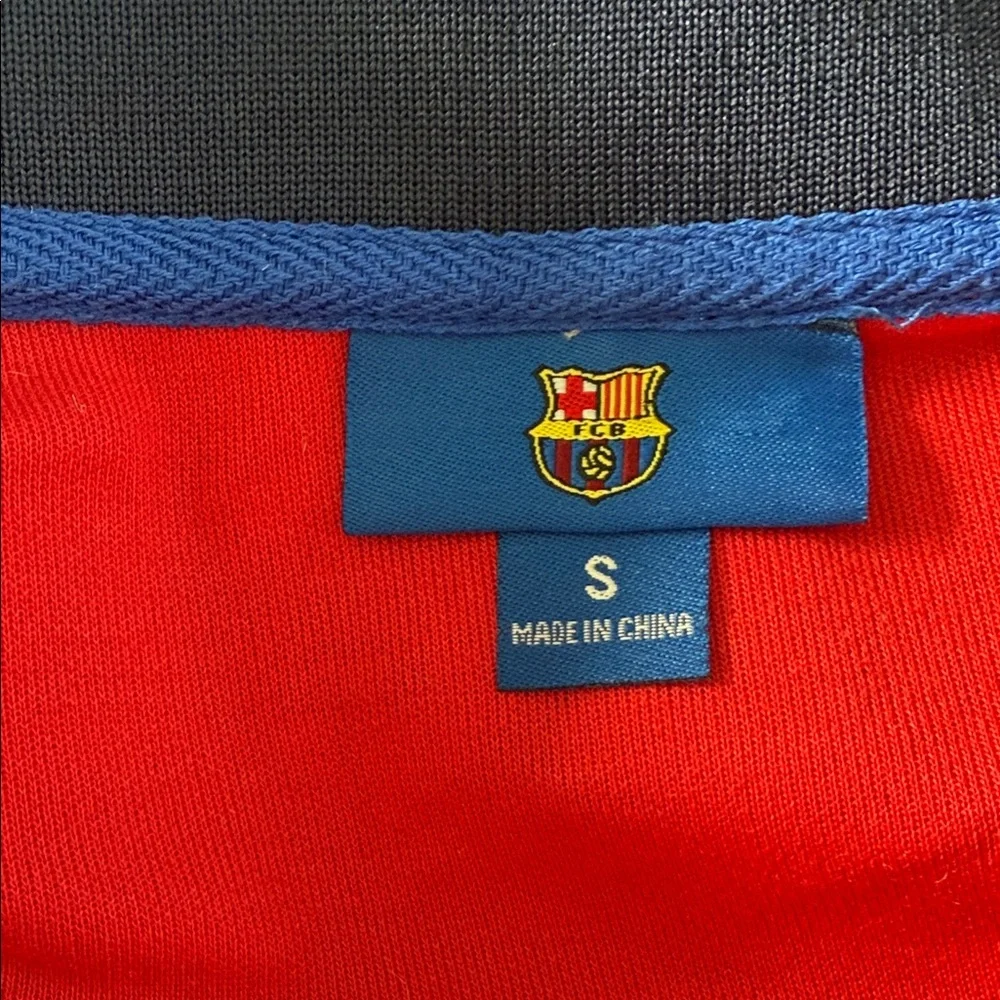 Barcelona Soccer Football Club Red and Blue Track Jacket Unisex Size Small NWOT